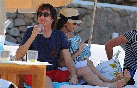 Retro Bikini Paul Mccartney Hits The Beach With His Bikini Wife Nancy Shevell In Ibiza