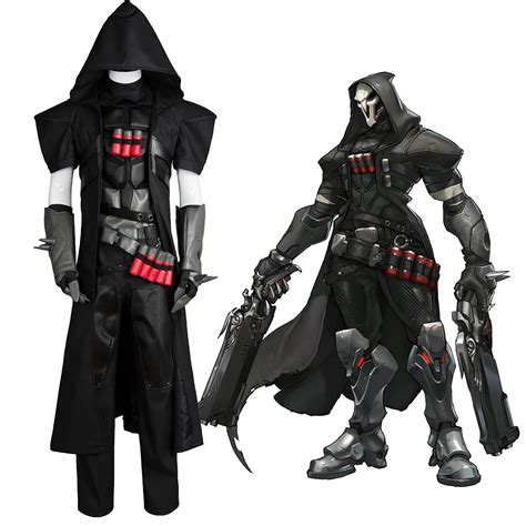high quality ow offense hero reaper costume for adult halloween carnival cosplay costume women