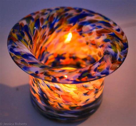 Hand Blown Glass Votive Candle Holders Etsy