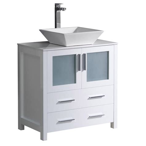 You can use these 30 bathroom vanities with tops in several places such as private properties, offices, hotels, apartments, and other buildings. Fresca Torino 30 in. Bath Vanity in White with Glass Stone ...