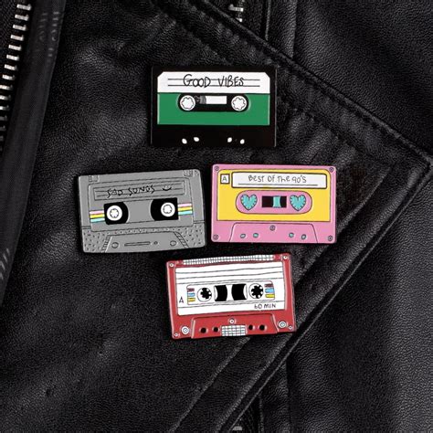 Pins Vintage Années 80 Pins Cassette Audio Reto 80s Pins Shop