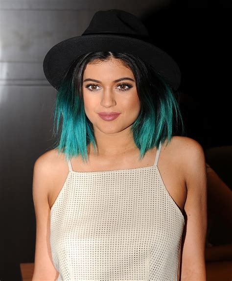 Kylie jenner has found a hobby in experimenting with her hair, with her latest move including a rich blue — a bold move and color, since big sis kim kardashian 's wedding is less than two weeks away. Kylie Jenner's Green Hair Color Ideas for 2016 | 2019 ...