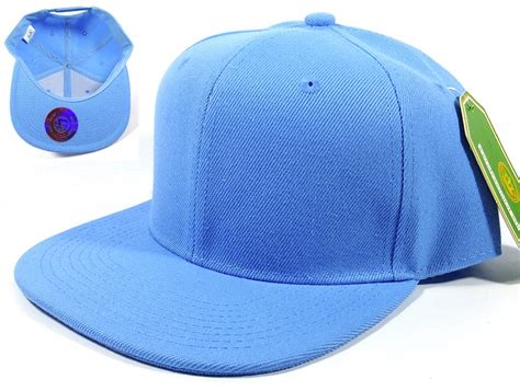 Blank Snapback Hats Caps Wholesale Solid Sky Blue