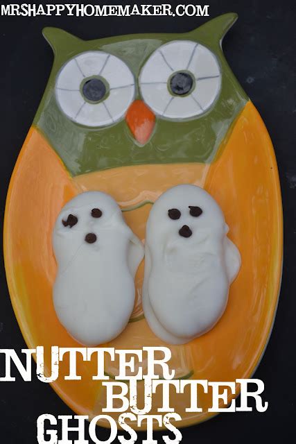 Roll the cookie dough in sugar (optional). Nutter Butter Ghosts - Mrs Happy Homemaker