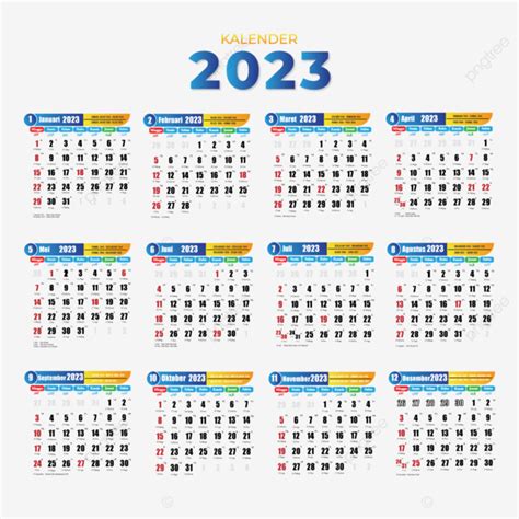 A Calendar For The New Year With Blue And Yellow Numbers On It Which Are Also In