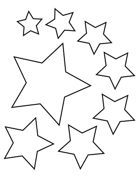 Estrellas Básicas Para Colorear Imprimir E Dibujar Coloringonlycom