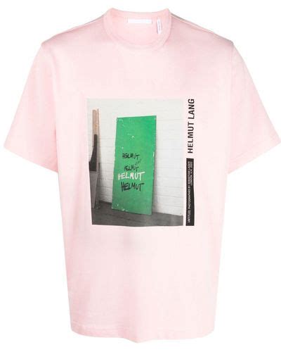 Pink Helmut Lang T Shirts For Men Lyst