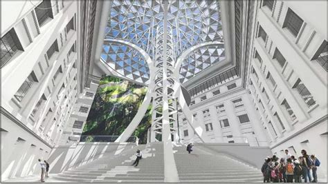 The Tree Of Life Concept Fir The Interior Of Adaptive Reuse Of