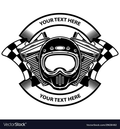 Motorcycle Club Logo Design Royalty Free Vector Image