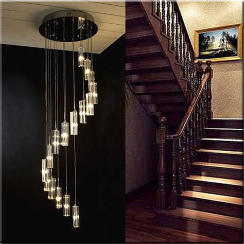 Long Chandeliers Staircase Crystal Spiral Chandelier Lighting Flush