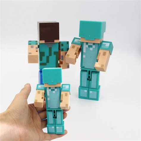 Big Steve Diamond Steve Minecraft Toys Pvc Action Figures Armor Stone