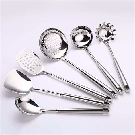 China 6 Pieces 304 Stainless Steel Kitchen Utensils With Mirror Polish