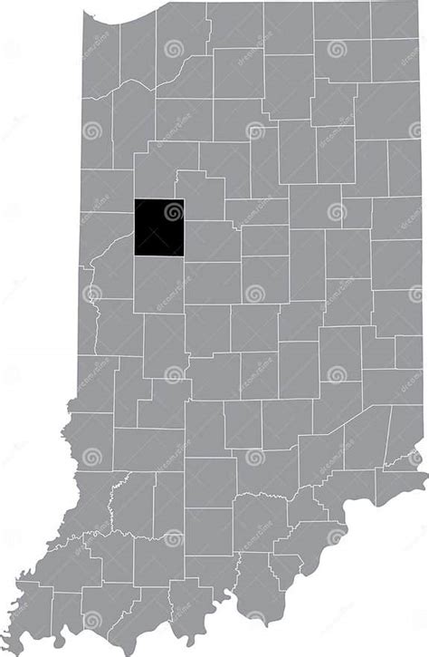 Location Map Of The Tippecanoe County Of Indiana Usa Stock Vector