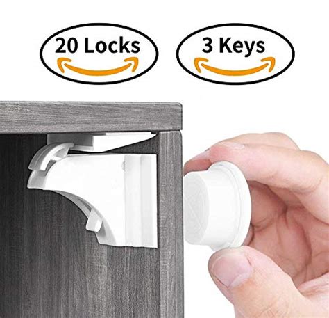 Child safety cabinet locks no screws. Child Safety Magnetic Cabinet Locks(20 Locks + 3 Keys ...