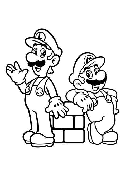 Desenho De Mario Bros E Luigi Saltando Para Colorir Tudodesenhos Porn