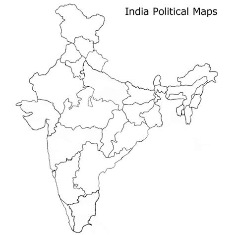 Free Printable Political Map Of India