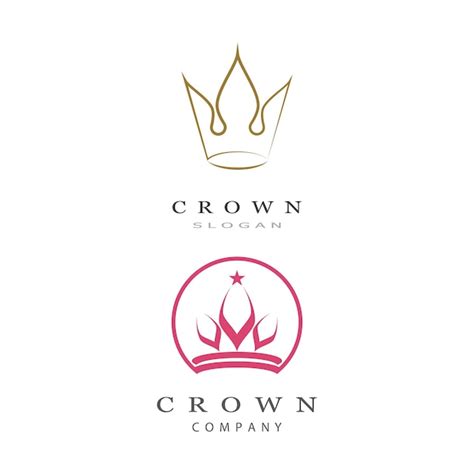 Premium Vector Crown Logo Template Vector Icon Illustration Design
