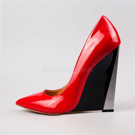 Close Up Of Red High Heels On White Background Stock Image Image Of