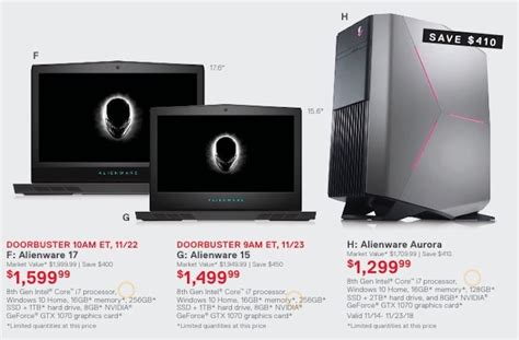 This is same deal as the posted by @nutterz32 which has expired now but there is a new voucer for £50.00 and than extra 15% off to bring it down to £272.98. Alienware Black Friday 2020 Laptop, Desktop Computer and ...