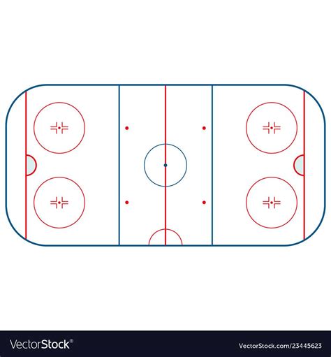 Ice Hockey Rink Vector Image On Vectorstock Ice Hockey Rink Hockey