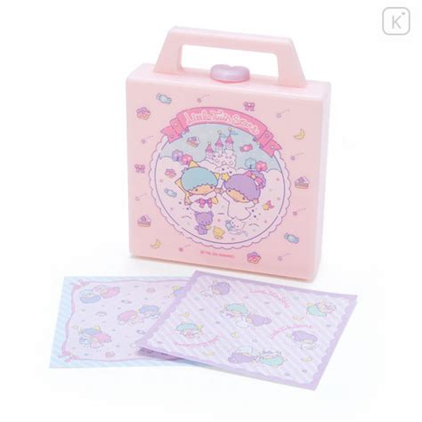 Japan Sanrio Square Cased Memo Little Twin Stars Kawaii Limited