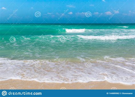 Soft Blue Ocean Wave On Sandy Beach Background Stock Photo Image Of