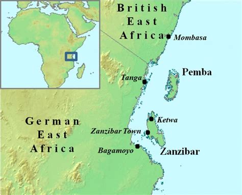 Anglo Zanzibar War Map Sultanate Of Zanzibar Wikipedia Zanzibar