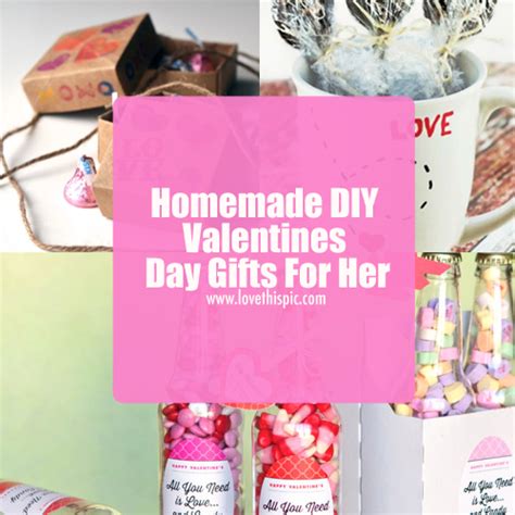 Find gift ideas for her: Homemade DIY Valentines Day Gifts For Her
