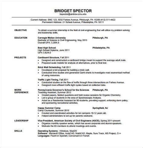 See a civil engineer resume sample that shows you can bring big projects to heel. 14+ Resume Templates for Freshers - PDF, DOC | Free & Premium Templates