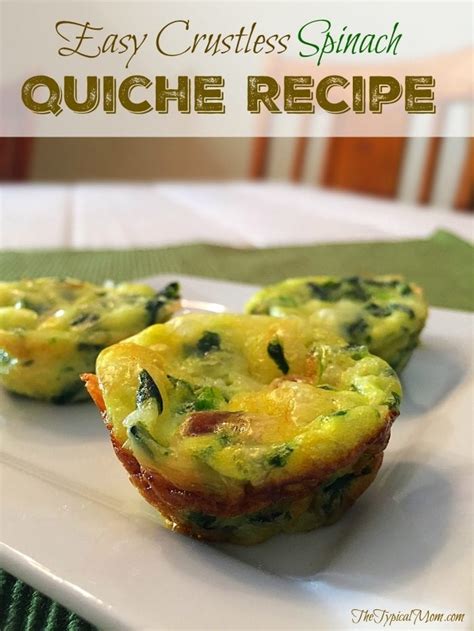 Crustless Spinach Quiche · The Typical Mom