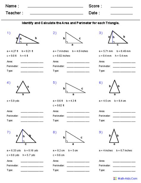 May Sheets 7th Grade Geometry Worksheets Pdf Printable
