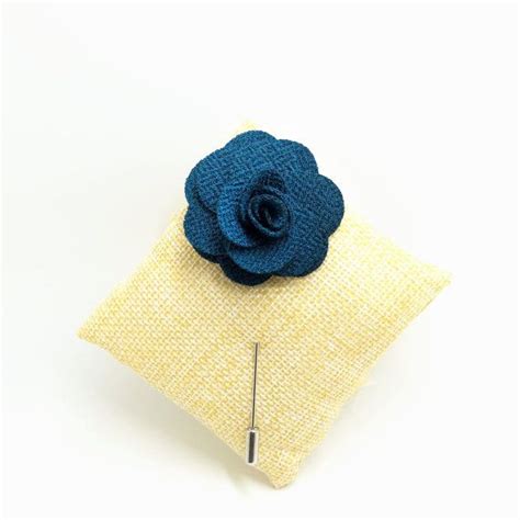 Halogen Teal Flower Lapel Pin—lapel Pin—lapel Stick Pin—boutonniere