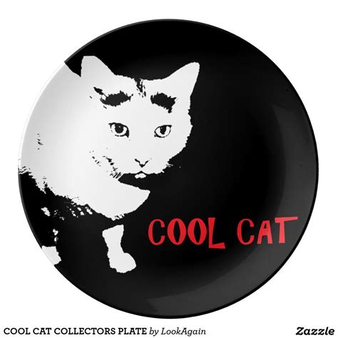 Cool Cat Collectors Plate Porcelain Plates Cat Collector Cat Ts