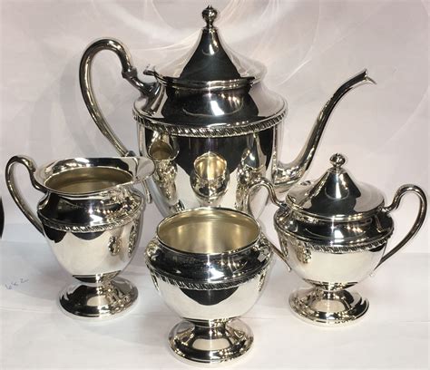 F B Rogers Silver Co Silver Plate Tea Set