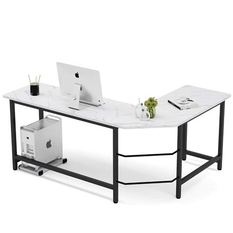Buy Tribesigns Inch Modern L Shaped Desk Corner Computer Desk PC Laptop Gaming Table