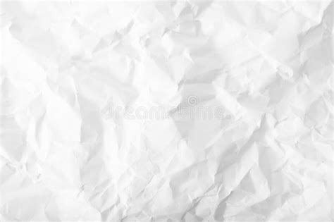 Crumpled Wrinkled White Office Paper Background Texture Of Writing