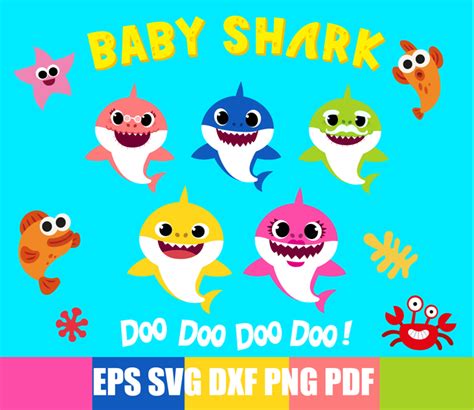 Baby Shark Svg Free 1144 SVG File For Silhouette Free SVG Characters