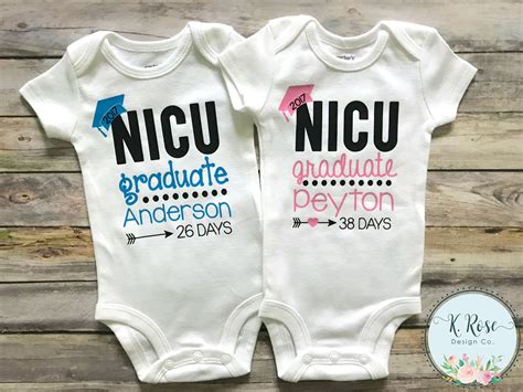 Nicu Graduate Bodysuit Nicu Grauate Preemie Bodysuit Nicu Etsy