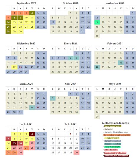 Comunidad De Madrid Calendario Escolar Calendario Gratis