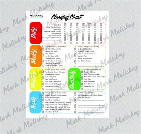 Weekly Cleaning Checklist Cleaning Planner Weekly House Etsy In