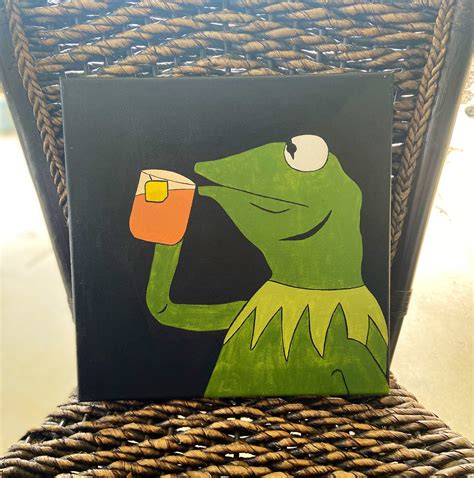 Kermit Sipping Tea Etsy