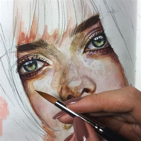 Click here for more face drawing tutorials… part 2: Pin by 𝖋𝖎𝖗𝖊 𝖆𝖓𝖌𝖊𝖑 on — art | Watercolor portraits ...