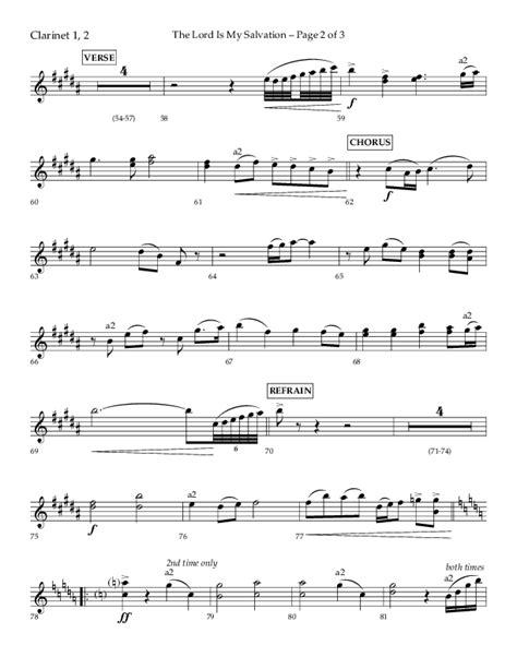 The Lord Is My Salvation Choral Anthem Satb Clarinet Sheet Music Pdf