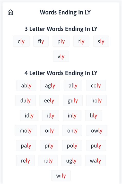 5 Letter Word With O Ending In Ly