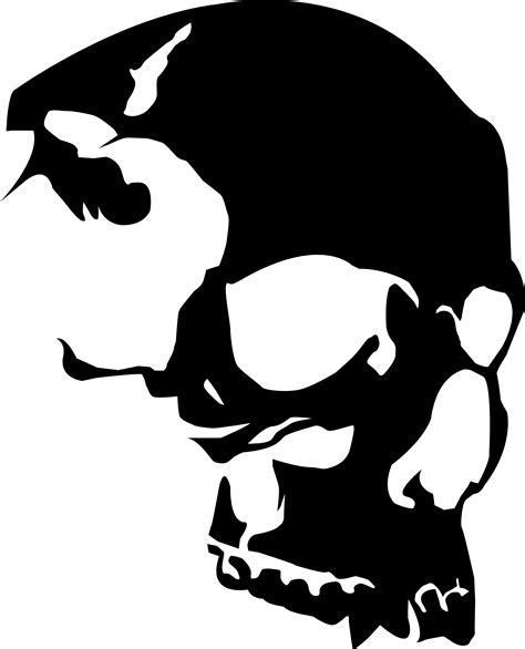 Airbrush Stencil Skull Drawing Schablone Skull Template White Png