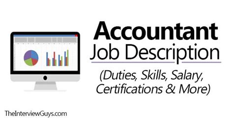 Apply to management analyst, software analyst, software consultant and more! Accountant Job Description (Duties, Skills, Salary ...