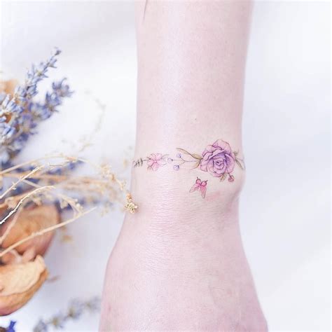 Floral Bracelet Tiny Flower Tattoos Tattoos For Women Flowers Wrist
