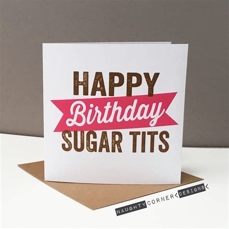 Happy Birthday Sugar Tits Rude Birthday Card For Wife My Xxx Hot Girl