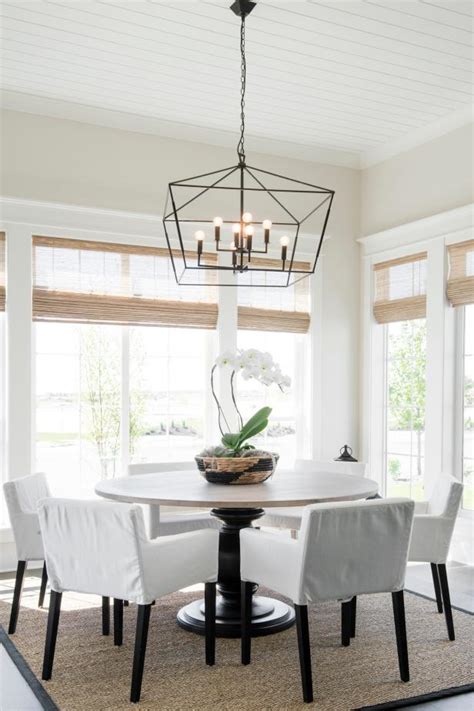 Learn about our white glove delivery. Neutral Country Dining Room With Round Table | HGTV