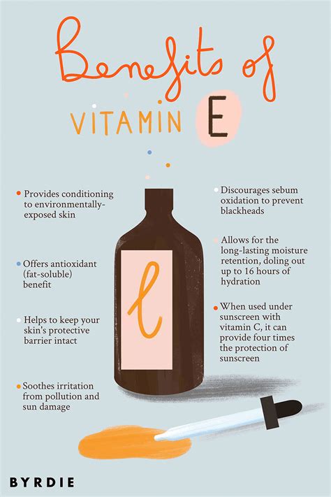 Vitamin e health benefits includes treating wrinkles, preventing cataract formation, improving although numerous supplements containing vitamin e are available, consuming fresh fruits and like hair and skin, you hand and nails need nourishment as well. Vitamin E for Skin: The Complete Guide # ...